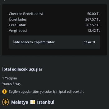 Pegasus'u Bilet İptali