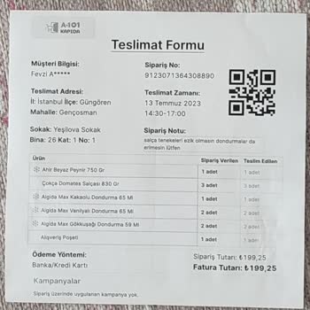 A101 Kapıda 31 TL İade
