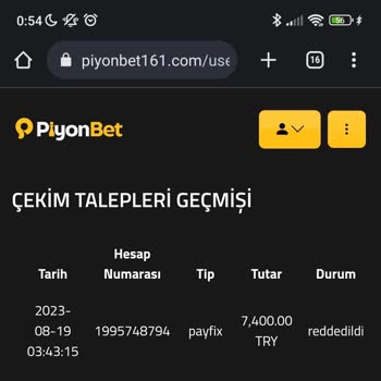 PiyonBet Ödeme Yapmıyor