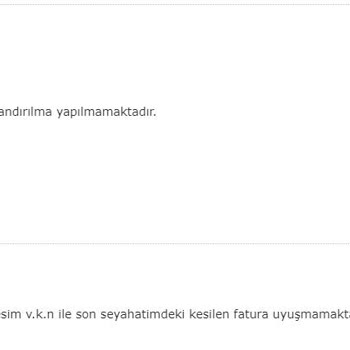 Obilet'ten Seyahat Sonrası Fatura Talebi