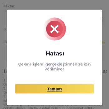 Binance TR Den Para Çekemiyoruz
