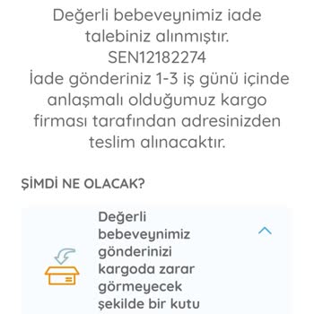 Ebebek İade Kodu Veriyor Ama İademi Almıyor