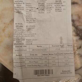 Carrefour SA Yanlış Sipariş Teslimatı Ve Sahip Çıkmamak