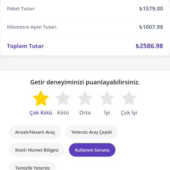 Getir Araç Şikayet Ve