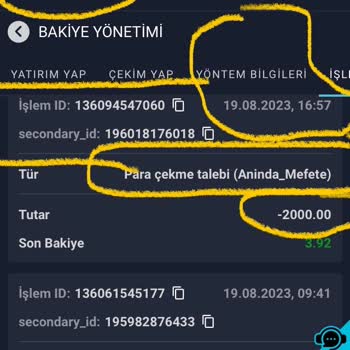 Mefete İzinsiz Para Çekimi