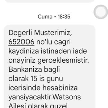 Watsons Mağazadan Kargom Teslim Edilmedi.