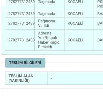 PTT Kargo Kargomu Bana Getirin!