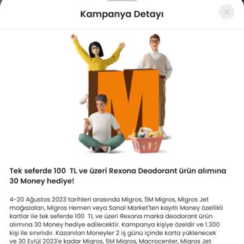 Migros Money Puanımı Yüklemedi