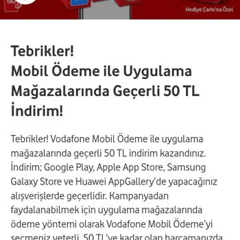 Vodafone Çark GB Çıkmıyor