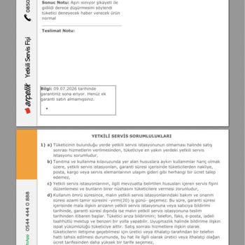 Arçelik 10140 Pm Aşırı Isınma Ve Koku Problemi