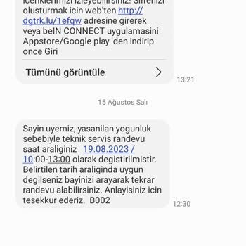 Digiturk ve İnternet Bağlantısı İçin Kurulum Yapılmıyor