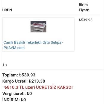 Shoptr6.bolshaya.net Orta Sehpa Siparişi Hakkında Sorun!