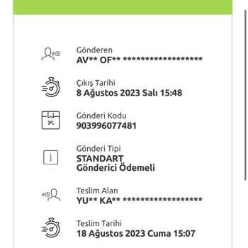 Avansas Teslim Edilmeyen Ürün