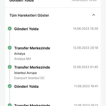 Trendyol Express Yanlış Yere Kargo Gönderimi