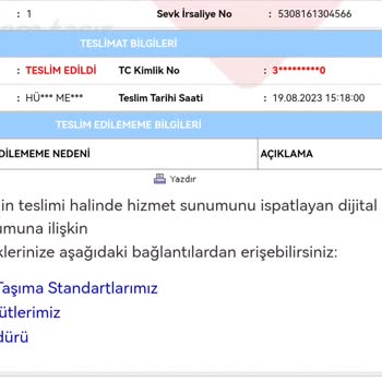 Aras Kargo Ürünümü Başkasına Teslim Etmiş