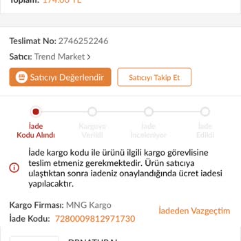 Trendyol İade İçin Hiçbir Çaba Sarf Etmiyor