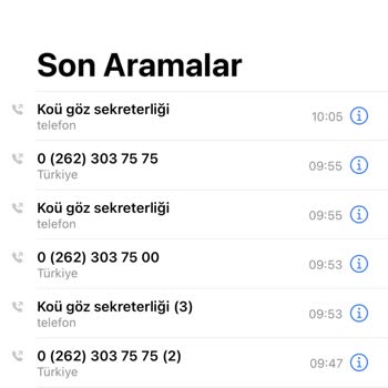 Kocaeli Üniversitesi Hastanesi KOÜ Göz Sekreterliği Telefonları Açmıyor