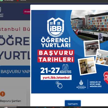 İBB Yurt Başvurusu Yapamıyorum