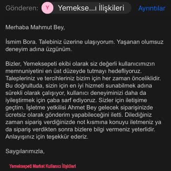 Yemeksepeti Hem Online Hem Kapıda Ödeme Talebi