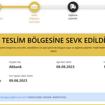 AGT Kurye Akbank K. K Teslimat