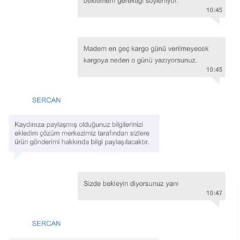 N11 Ürünüm Kargoya Verilmedi Hala