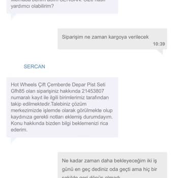 N11 Ürünüm Kargoya Verilmedi Hala