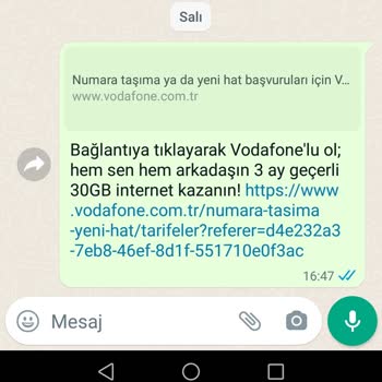 Vodafone Davet Et Kampanyası Hakkında Sorun