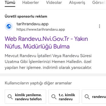 Nüfus ve Vatandaşlık İşleri Sahte İnternet Adresi