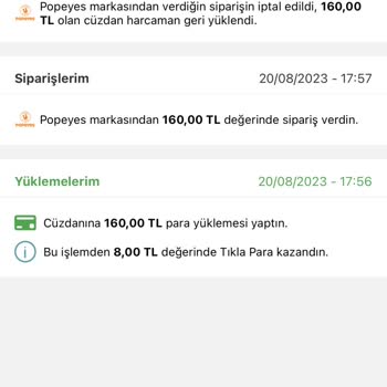 Tıkla Gelsin Siparişim İptali Ve Tekrar Sipariş Verememe Sorunu