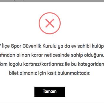 Passolig Samsun-Fenerbahçe Bilet Transfer Hatası