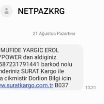 Sürat Kargo Almadığım Ürünün Kargosu
