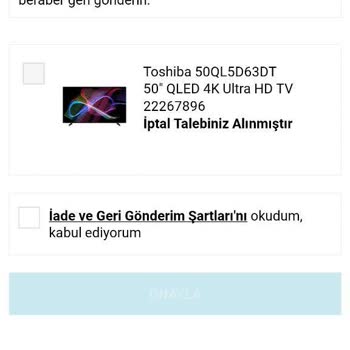A101 İnternet Alışverişi İptal-iade Sorunu