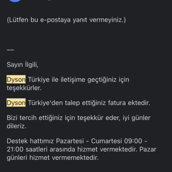 Dyson Müşteri Hizmetleri İşini Yapmıyor