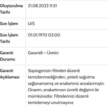 Ouno Service Ouno Yetersiz Teknik Servis