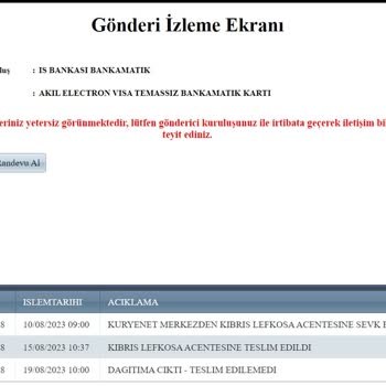 Ulaşım, İletişim, Bilgilendirme Eksikliği, Yetersiz İlgi Kuryenet KKTC