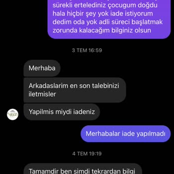 Mery Babynest Berosh (mery) Babynest Ürün Göndermiyor Para İadesi Yapmıyor