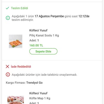 Köfteci Yusuf Eskişehir Arifiye Şube Yanlış Ve Kokmuş Ürün