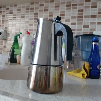 Trendyol'dan Aldığım Weather Forecast Markalı Ocak Üstü 9 Cup Moka Pot Paslanmaz Çelik Olmaması