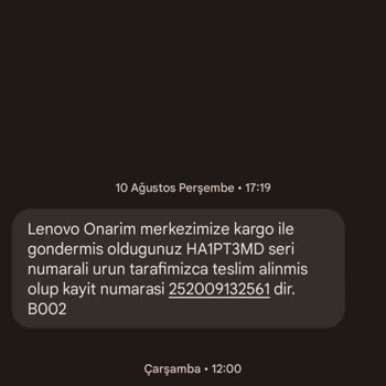 Lenovo Bilgisayar Ve BDH Bilişim Şikayetime Geri Dönmüyor