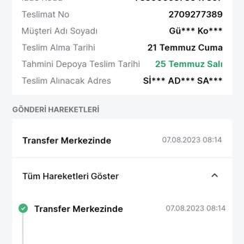 Trendyol Satıcısından Alınan Cep Telefonu