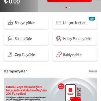 Vodafone Pay Paramı Aldı Harcama Yaptırmıyor+