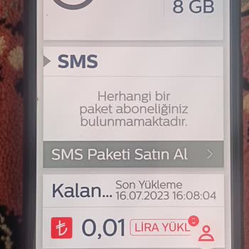 Bimcell Kontör Paket Yükleme Hatası