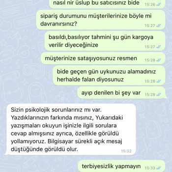 Şiltsan Siparişim Hakkında Bilgi Almak İsterken Şahsıma Hakaret Edildi