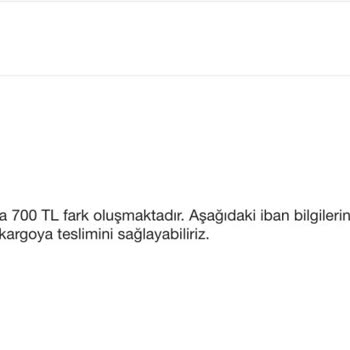 New Arrivals Beden Değişimi İçin 2100TL İstiyor