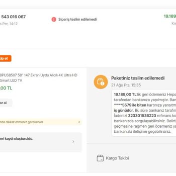 Hepsiburada 10 Gün Teslim Edilmeme Sonrası İlginç İptal Kararı