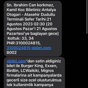 Kamil Koç Ücreti Kupona Çevirmişler