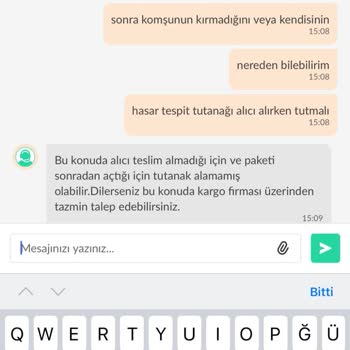 DOLAP/Trendyol Mağduriyeti, Ürünüm Kırık Sorumluluk Kabul Edilmiyor