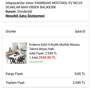 A101 Ve Evdemo Lojistik Firmaları Tarafından Siparişim 1 Aydır Teslim Edilmiyor!