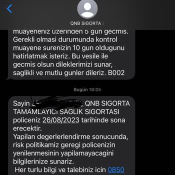 QNB Sigorta Tamamlayıcı Sağlık Sigortası Pişmanlıktır
