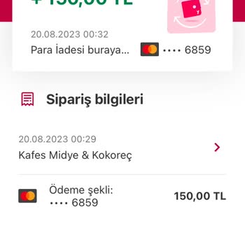 Yemeksepeti Para İadesi Yapılmadı